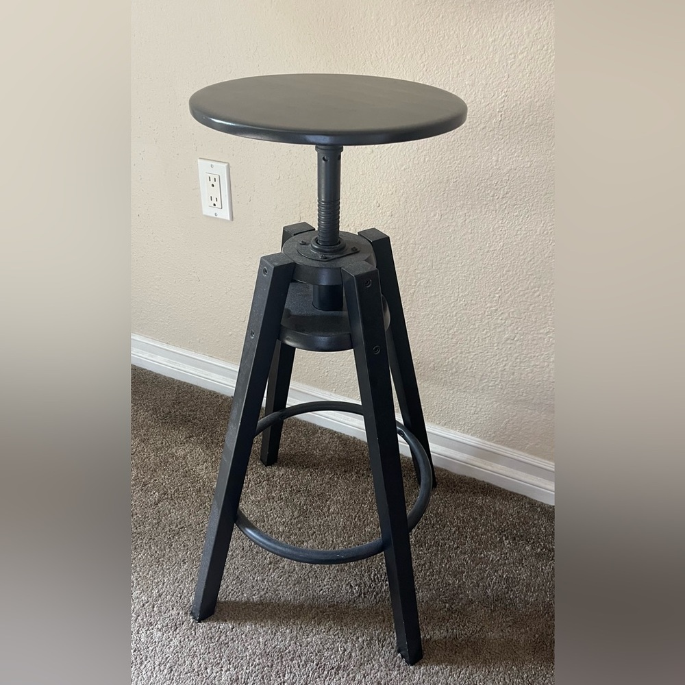 DALFRED
Bar stool, black, 24 3/4-29 1/8 "